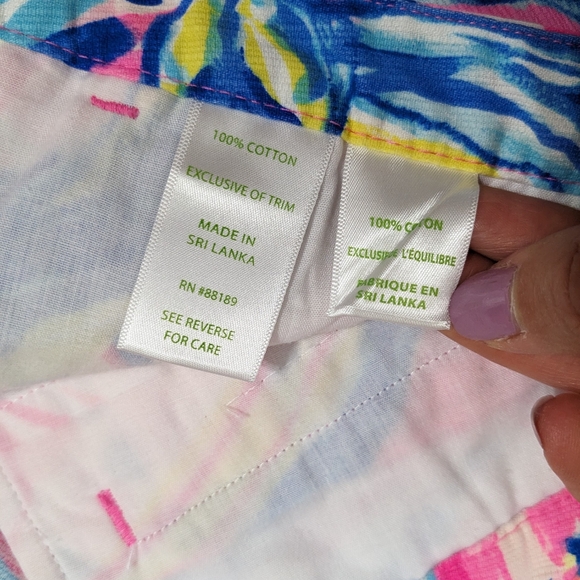 NWOT! Lilly Pulitzer Adie Shorts Pink Sunset The Sunny Side Size 0 - Picture 10 of 14